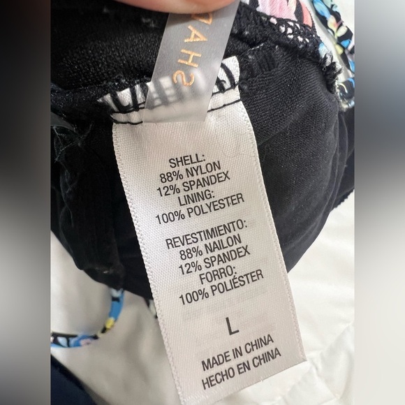 Shade & Shore Floral One Piece Swimsuit size L - Picture 5 of 11